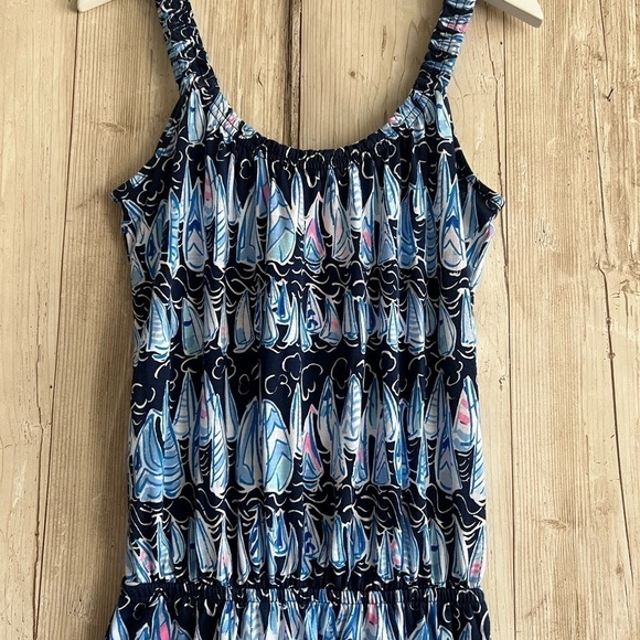 NWT Lilly Pulitzer Loro Romper Low Tide Navy Sails and Stripes size XXS - Picture 6 of 7